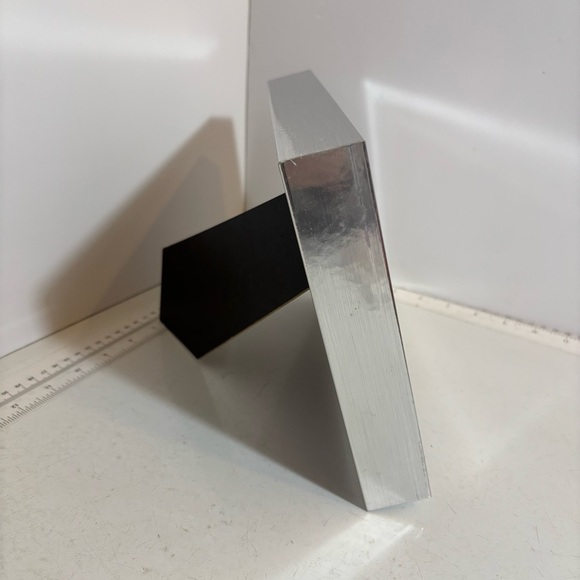🛍️3/$30 Silver photo frame with red biplane on a white matte background - Picture 2 of 9